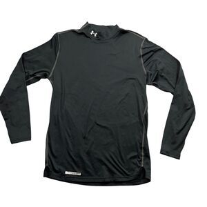 Under Armour Medium Black Cold Gear Fitted Mock Neck Long Sleeve Shirt